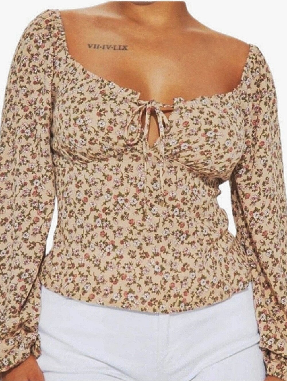 Ambiance Sheba Floral Long Sleeve Top